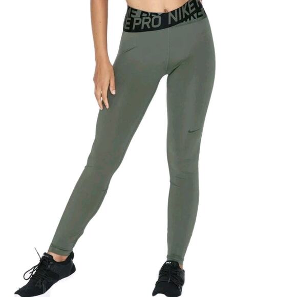 Nike Womens Intertwist Training Leggings Sz S Dri-Fit Compression Gray Pink Mesh - Picture 12 of 13